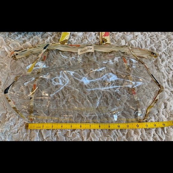 Clear Transparent Stadium Tote PVC Vinyl Beach Travel Storage Bag - Picture 6 of 7